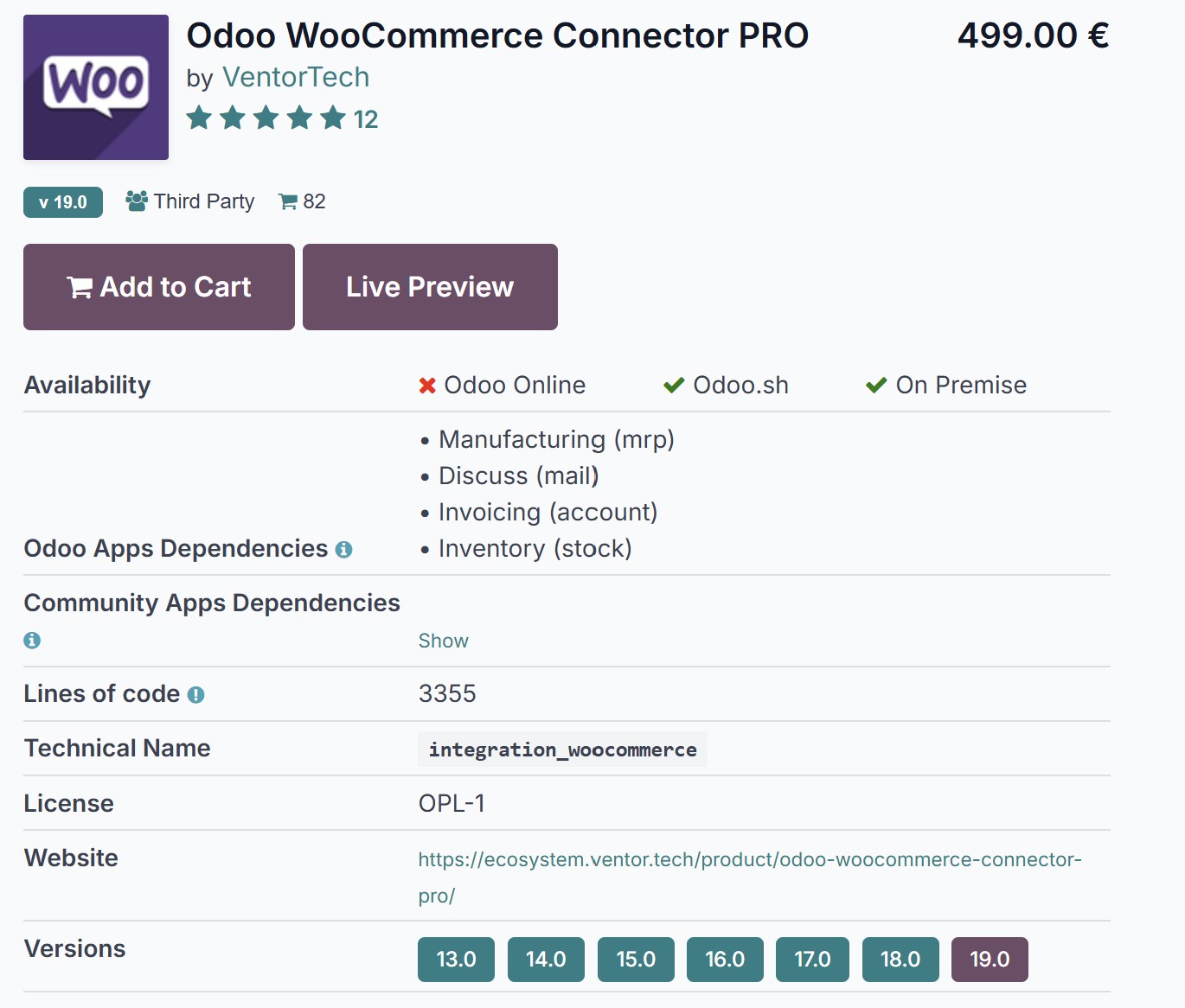 conector odoo woocommerce ventortech