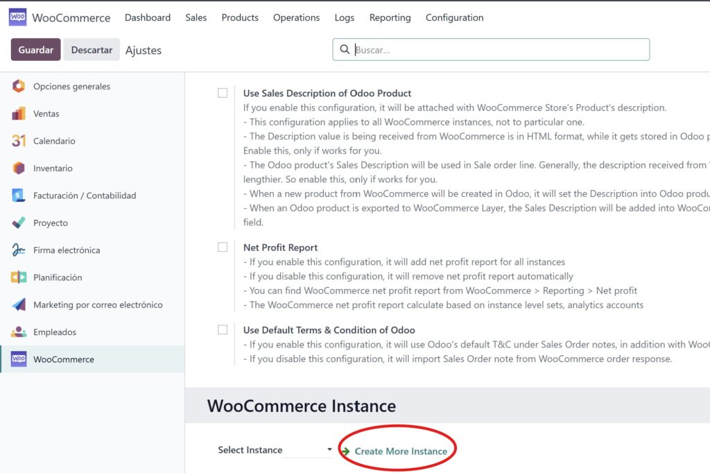 crear instancia de woocommerce en odoo