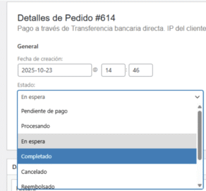 Problemas para facturar con woocommerce
